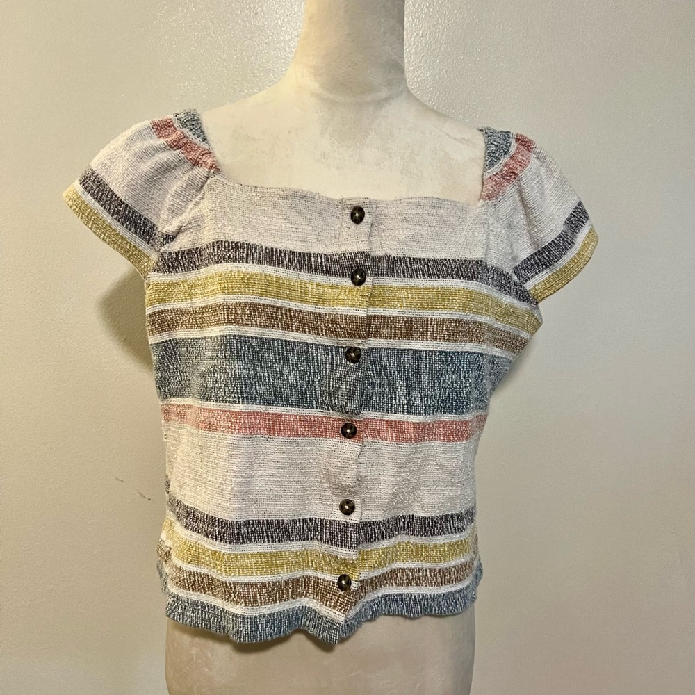 texture and thread madewell top Xl